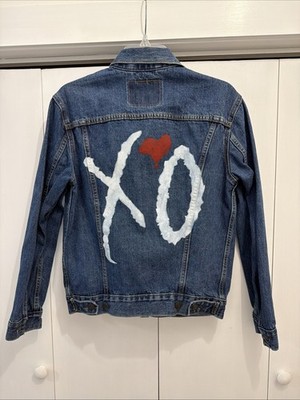 The Weeknd x Levi's Denim Trucker Jacket ~ XO/Cat Logo ~ Men s Sz SMALL
