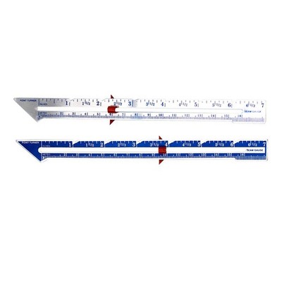 Maschine Nählehre Nählineal Punkt Wender Stich Aluminium Werkzeug Kunststoff 8''