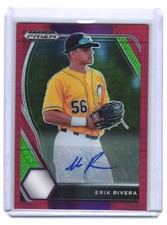 2021 Erik Rivera Prizm Draft Red Hyper Prizm Auto RC #PDP215 (H2158)