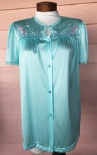 VINTAGE VANITY FAIR PAJAMAS Sz S NEW Lovely Aqua/Pink 2 Pcs NEW WITH TAGS NWT