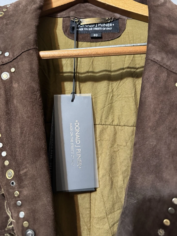 Chaqueta de Gamuza Donald Pliner Kenia Y2K Hippie Country Rocker Resistente Nueva con Etiquetas De Colección Foto 4 de 4