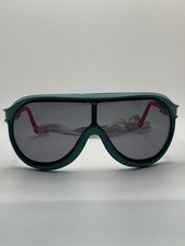 Vintage UVEX Sportstyle Goggle Sunglasses 80s Retro Clean Teal Seafoam Blue Rare