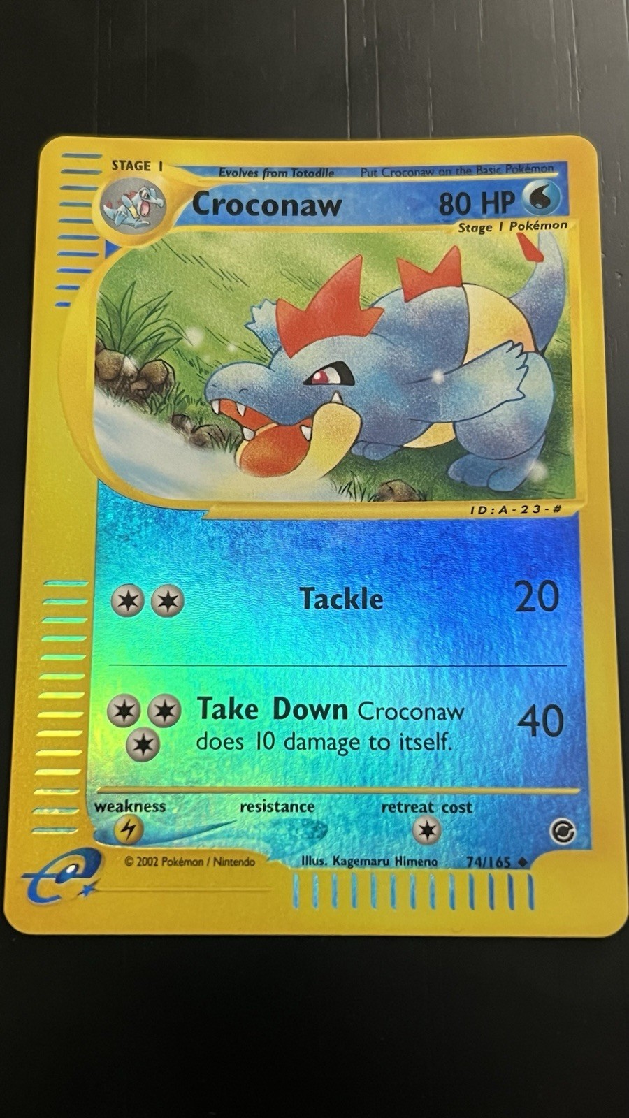 Croconaw 074/165 NM Expedition Base Set Reverse Holo Pokemon TCG