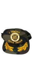 US Army ‘I Served With Pride’ Mesh Camo Green Trucker Hat Snapback USA Made