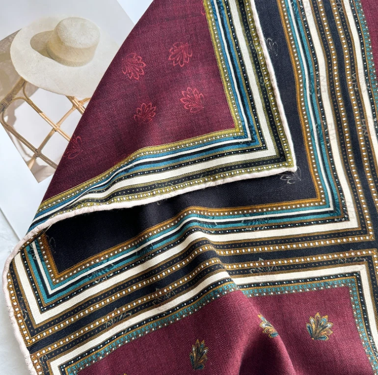 Bufanda envolvente 70 % cachemir 30 % seda pañuelo doble cara estampado cuadrícula chal 26"" Foto 3 de 4