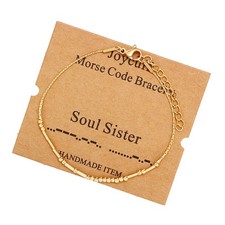 Soul Sister Morse Code Bracelets for Women Inspirational Gifts for Best Friend S