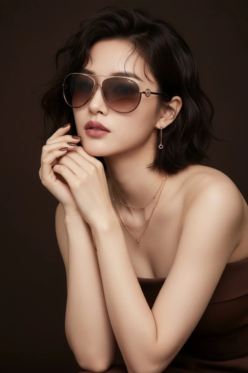 Chopard Aviator Gold Sunglasses for Women for sale | eBay display picture 1