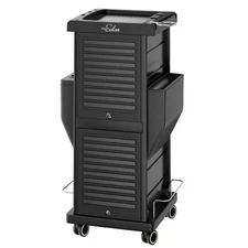 Hairdresser Mobile Barber Cart with Lock, 6 Drawers Storage & Hot Tools Holder