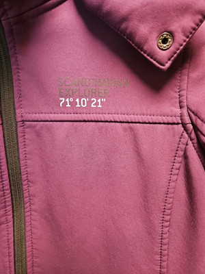 Scandinavian explorer jacket Norway 71° 10' 21