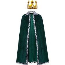 Königsmantel Kostüm Krone Samtmantel Weihnachten Halloween Cosplay Karneval