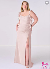 Azazie Barbie 1002 Chiffon Blushing Pink Dress-Size A16-NWT