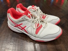 Asics Gel-Dedicate 6 White Laser Pink Womens Tennis Shoes F580916 Size 11