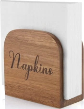 Napkin Holder for Table,  Acacia Wooden Napkin Holders for Kitchen, Napkin Holde