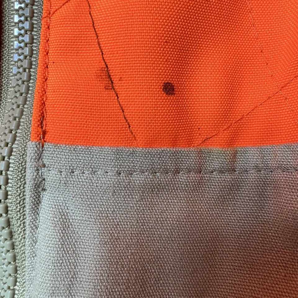 Винтажный COLUMBIA куртка мужская XL неоновый оранжевый коричневый охоты стрельбы радиальный пальто - Изображение 4 из 4