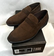 New New York & Co Jake Men’s Brown Suede Loafers Shoes / Sz 10