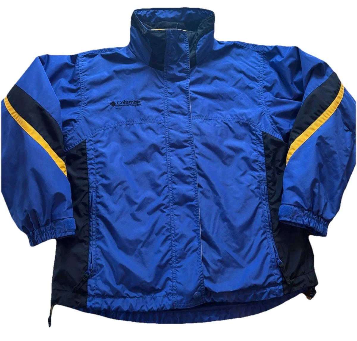 VTG Columbia Bugaboo 3-1 Jacket Women’s Med Blue Black Yellow Ski Snow Retro 90s
