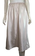 Vintage Farr West Half Slip Beige Satin Lingerie Undergarment Long L