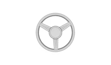 Printle Object Steering Wheel--With Horn Button Figure for Dioramas Train Sets