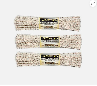 ZEN Bundles Zen Pipe Cleaners Hard Bristle, 132 Count (Pack of 3) Yellow
