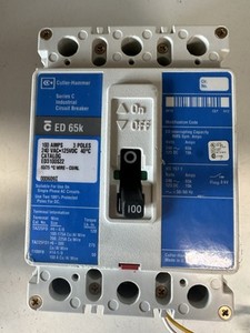 Eaton Ed3100S22 3 Pole 100amp Shunt Trip Breakers