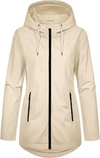 Tuopuda Women's Jacket Lightweight Transitional Coat with Hood UK Small Khaki
