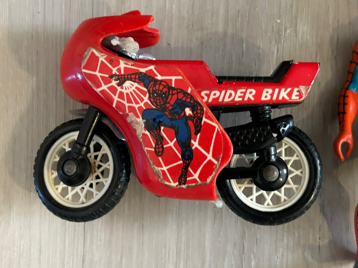 Original Vintage Buddy L — The Amazing Spiderman Motorcycle Figure