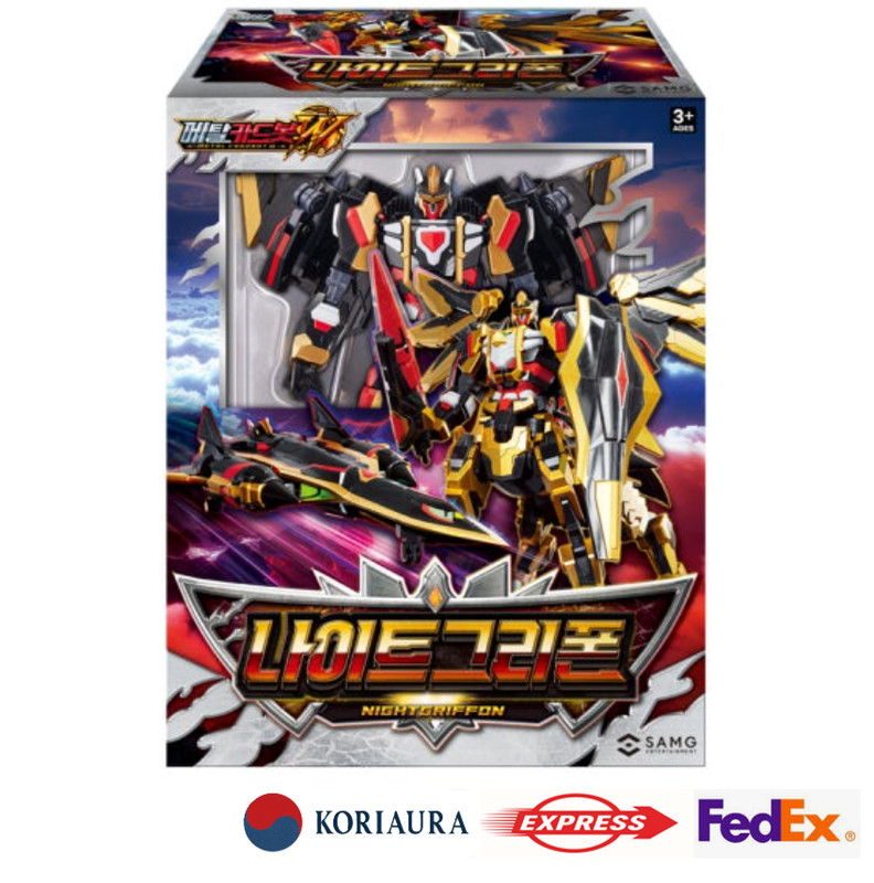 Metal Cardbot W NightGriffon Transformer Robot Jet Aircraft Korean Action Figure