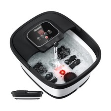HOSPAN Collapsible Foot Spa with Heat, Bubble, Red Light, and Temperature Con...