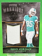2017 Majestic #UW-15 Dion Jordan Unsung Warriors Materials #/125 ☘️031