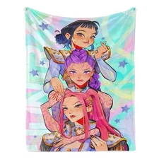 K-Pop Demon Hunter Warm Comfortable Nap Blanket, Cozy Soft Throw Blanket 40*50in