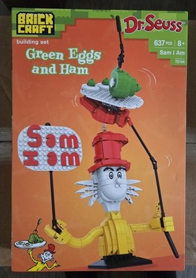 BRICKCRAFT DR. SEUSS GREEN EGGS AND HAM SAM I AM BUILDING SET 637 PCS 72154