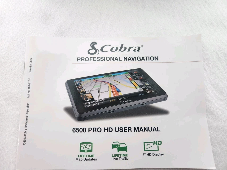 Cobra 6500 Pro HD Professional Navigation Unit 5" Display Complete 2013 READ - Image 4 of 4