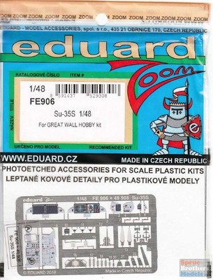 EDUFE906 1:48 Eduard Color Zoom PE - Su-35S Flanker-E (GWH kit)
