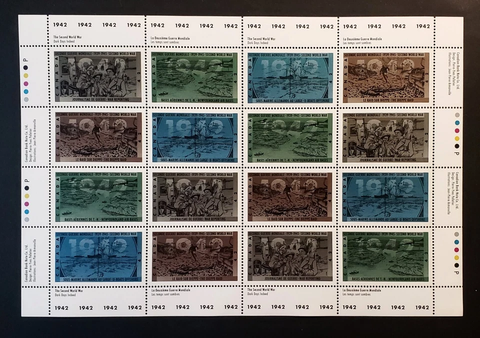 Stamps Canada Mint: World War ll Series: 1940-'45 6 full panes of 16  VF MNH - Image 4 of 4