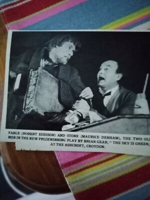 Sa20 Ephemera 1963 Bild Robert eddison Maurice Denham the sky is green 