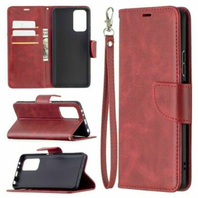   Handyhülle Für Xiaomi Redmi Note 10 / 10S Flip Leder Tasche Etui Case Rot Red 