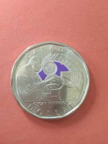 2022 Canada Loonie of Oscar Peterson Coloured