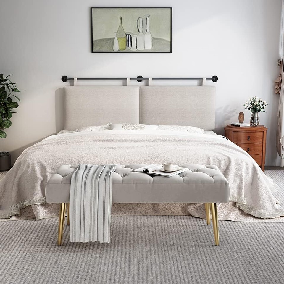 Headboard for Size Bed, Wall Mounted Headboard with Fine Linen King