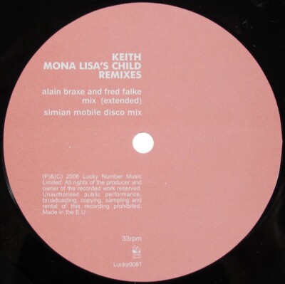 Keith  - Mona Lisa's Child (Remixes) (12'')