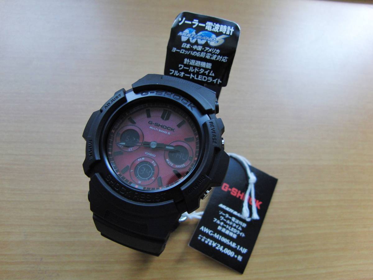 CASIO G-SHOCK Black Red AWG-M100SAR-1AJF men Watch New in Box | eBay