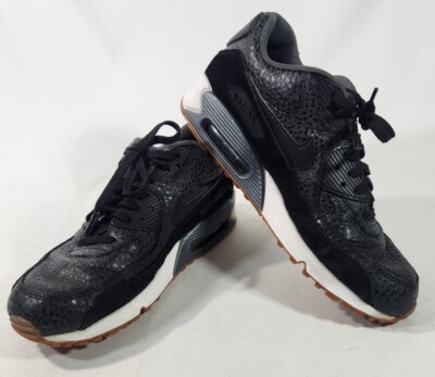 Nike Womens Air Max 90 Premium 443817-006 Safari Black Shoes