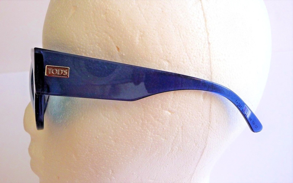 TOD'S ラウントフレムサンクラス TO0167 84V Tod's Sunglasses and Case NWT Unisex Blue Semi Cat Eye TO