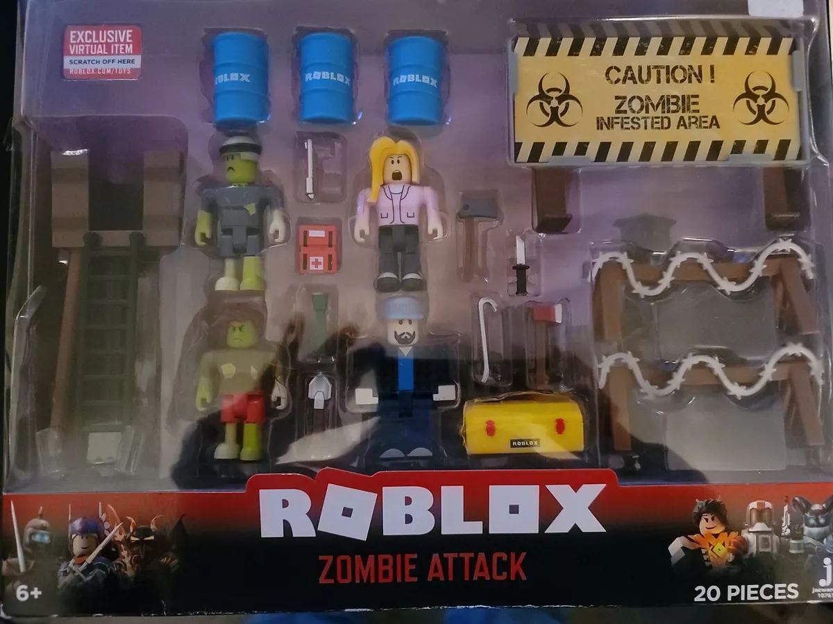 Roblox Action Collection - Zombie Attack Playset [Includes Exclusive  Virtual Item] 