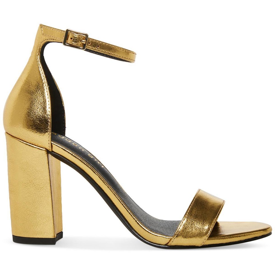 Madden Girl Womens Beella Gold Dress Sandals Shoes 10 Medium (B,M) BHFO