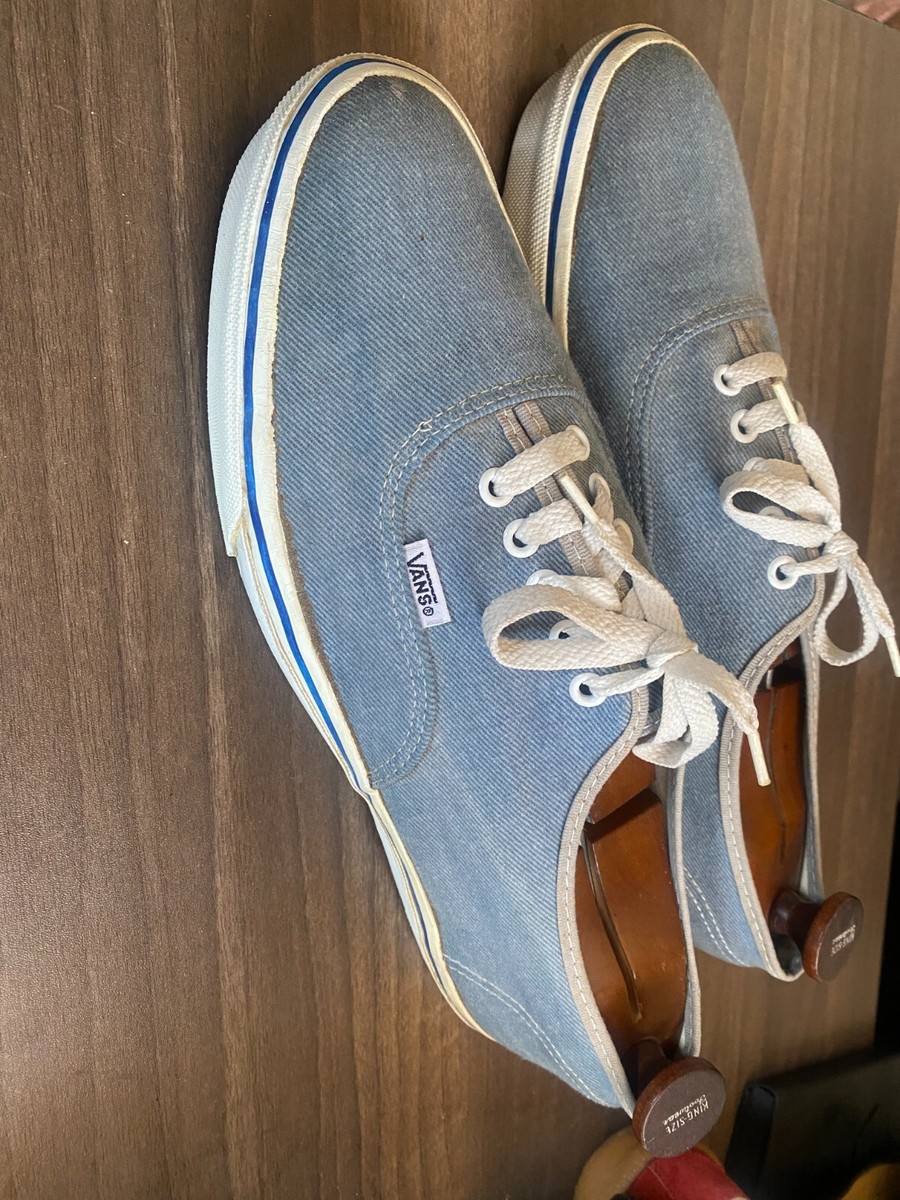 Vintage 80-90'S Vans denim blue canvas shoes,MADE IN USA Sz 13 | eBay
