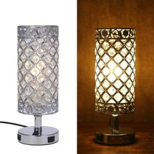 USB Crystal Table Lamp Tom shine Bedside Lamp with USB Charging Ports