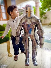 Medieval Knight Suit Of Armor Mini Armour Home Decor With Display Stand and Base