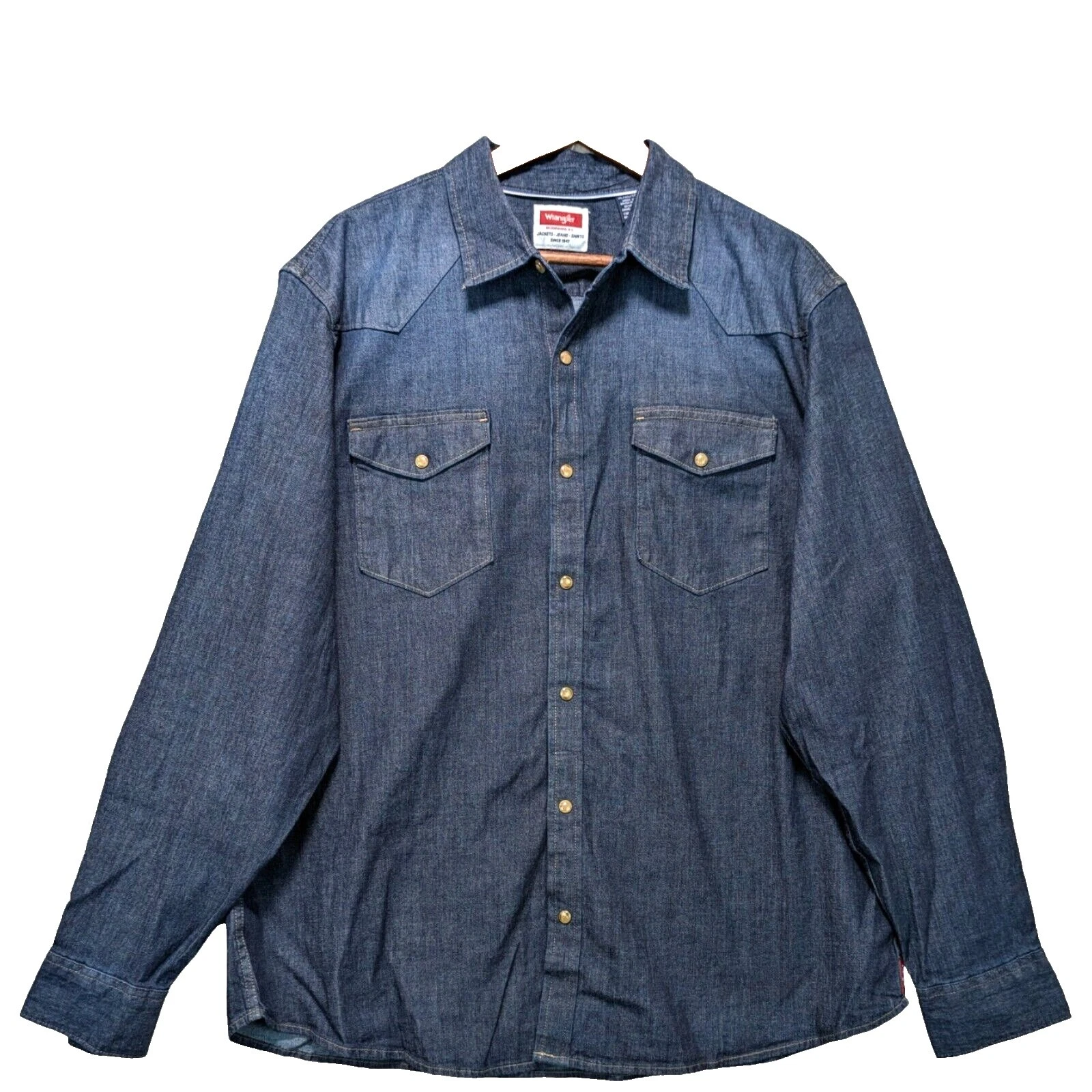 Wrangler Cotton Regular Size XL Solid Casual Button-Down Shirts for Men