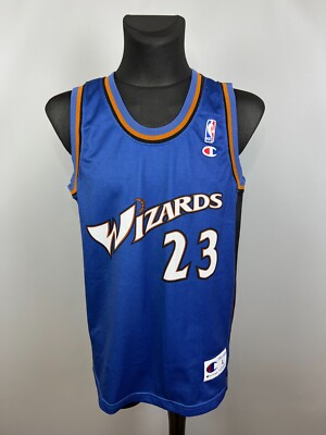 美品 Champion NBA WIZARDS 23 JORDAN Jersey Vintage NBA Washington Wizards Michael Jordan # 23 Champion