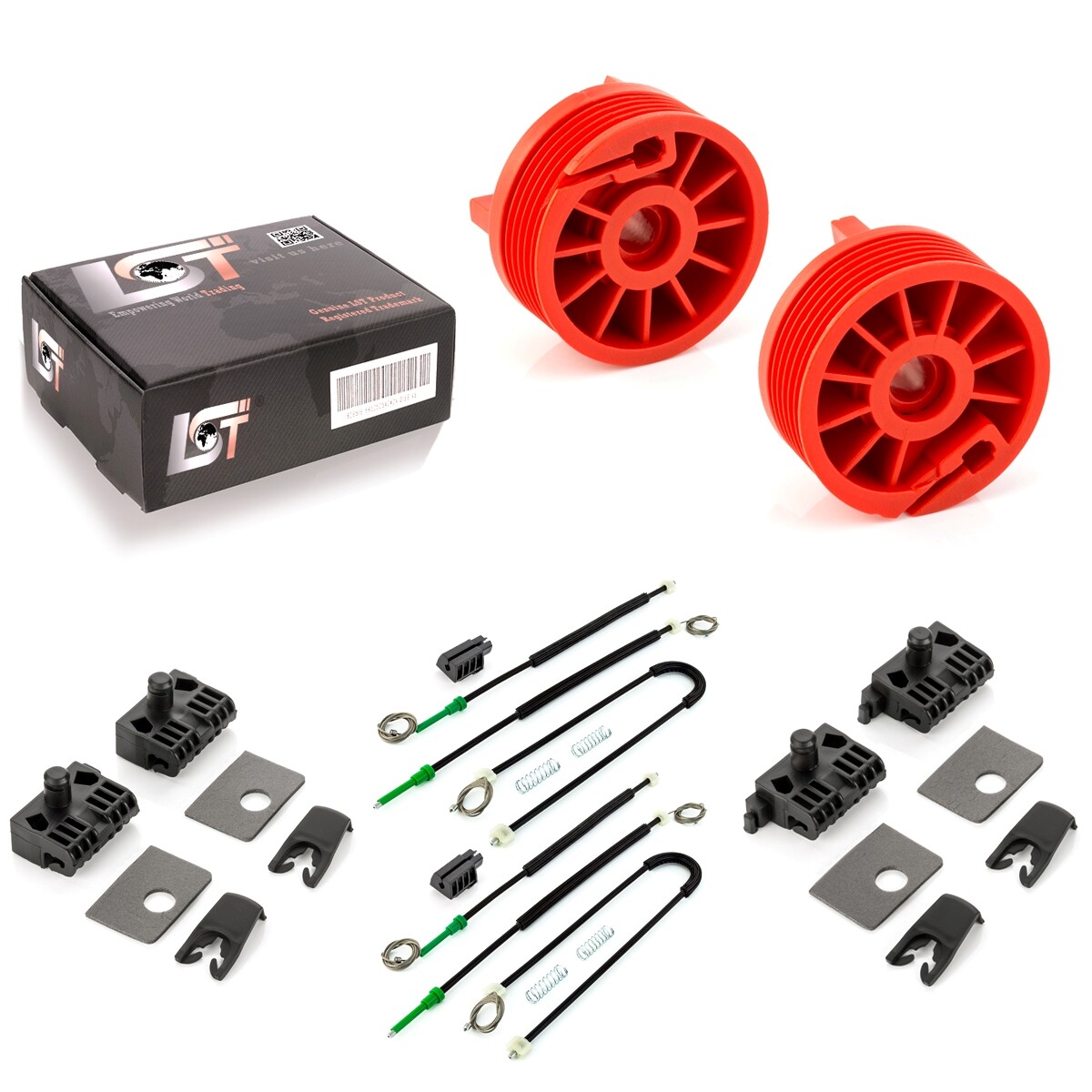 2x Window Regulator Repair Kit Set Front L+R 4/5-TÜRIG for Renault Clio 3 III)